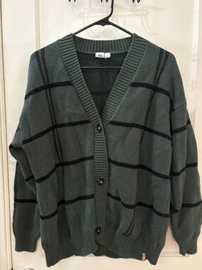 tentree Large Stripped Cardigan